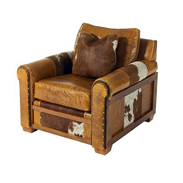 Cowhide armchair discount